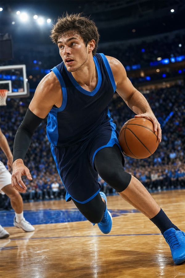Example card artwork of a basketball player